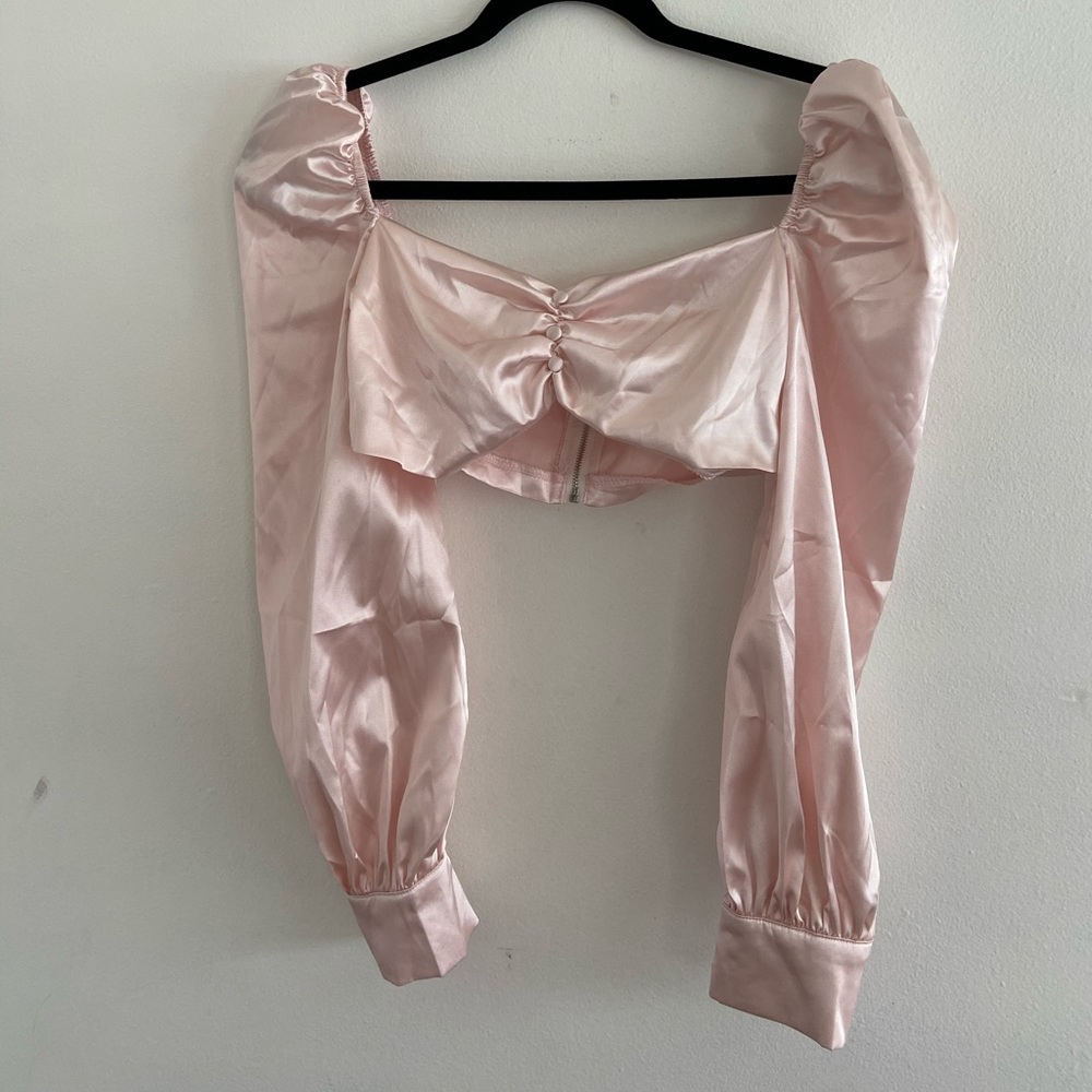 Baby Pink Satin Top